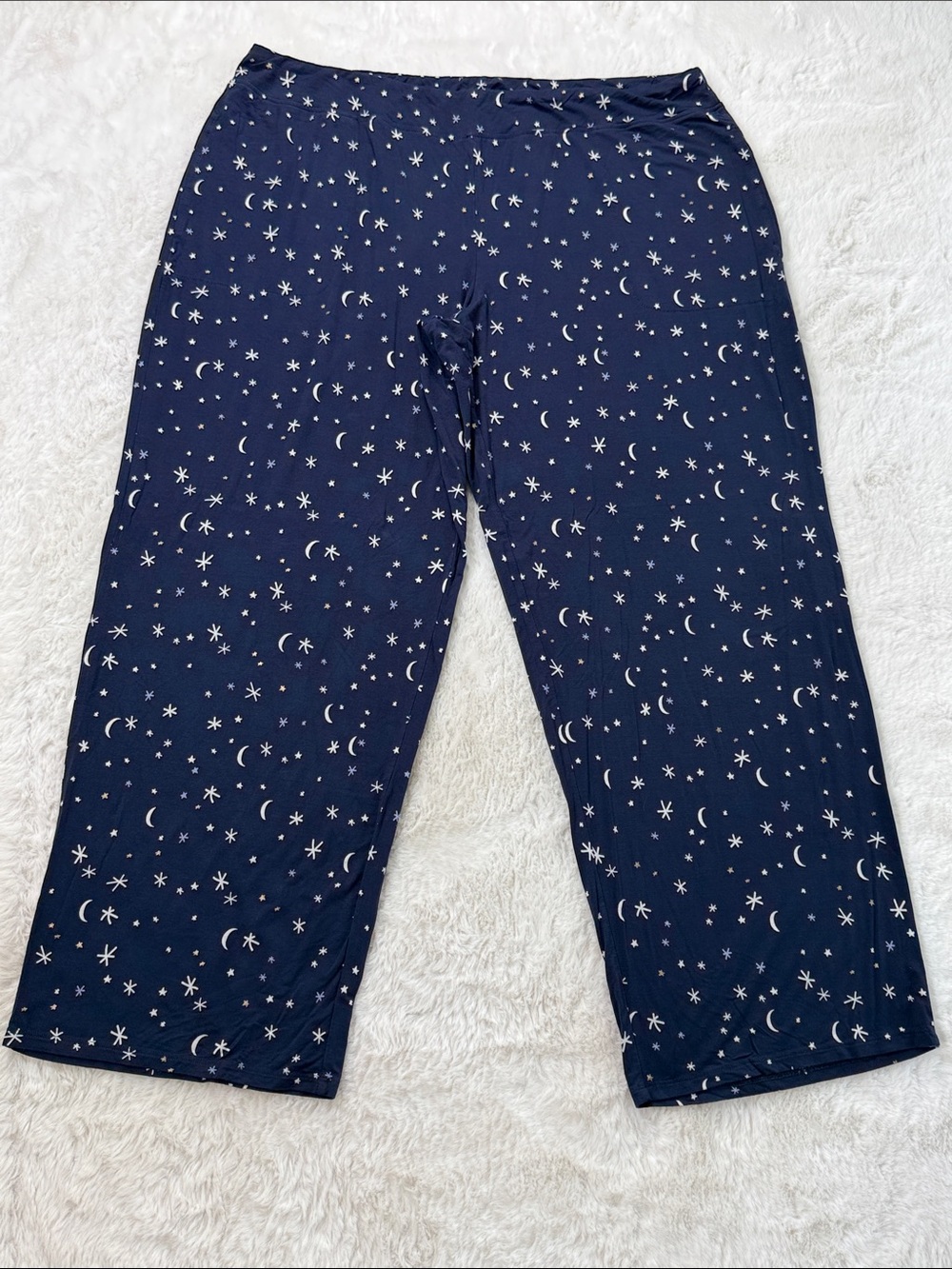 Soma Cool Nights Pajama Pant XXL Navy Celestial Moon Star Lounge Stretch Pockets